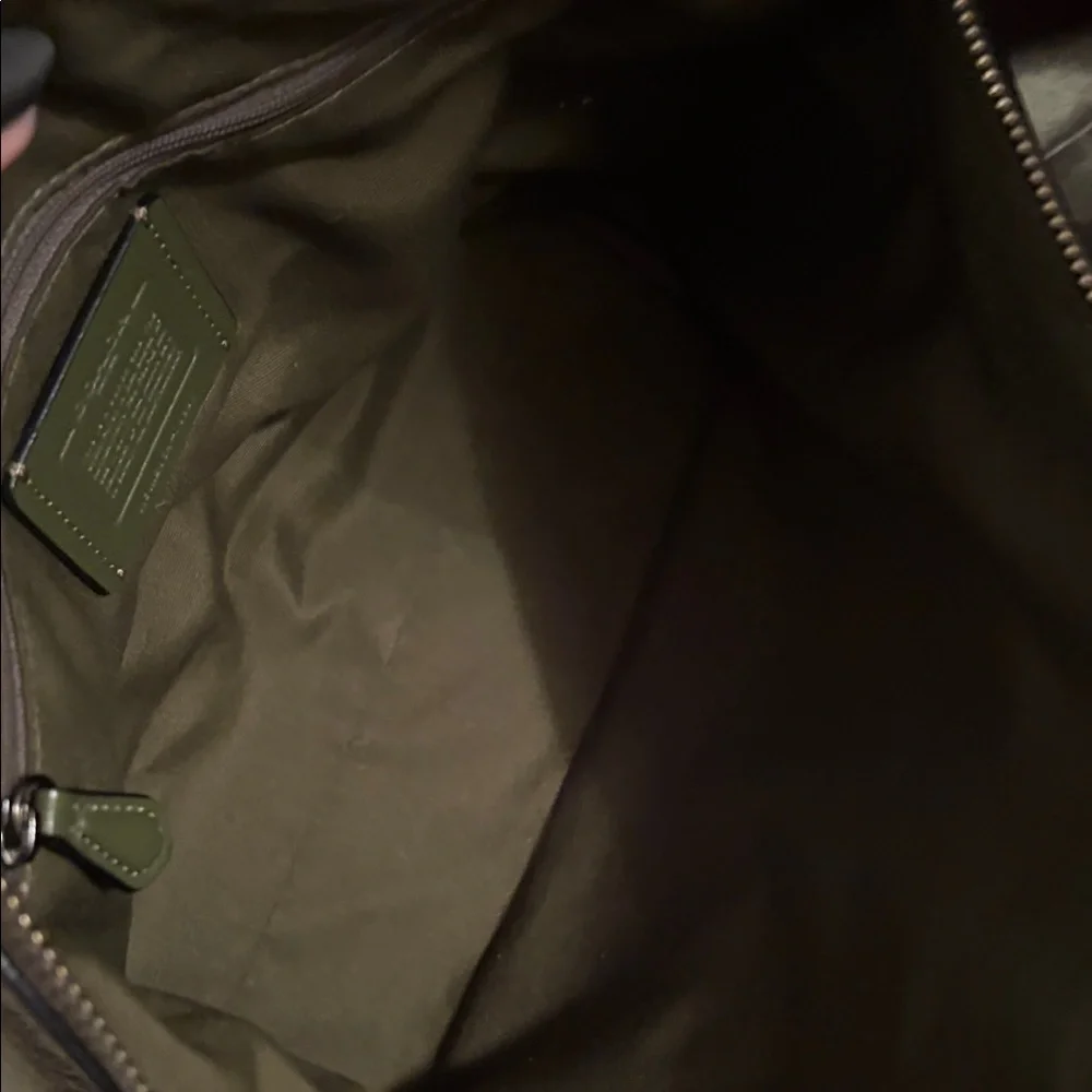 Coach Prairie Olive Green Pebbled Leather Shoulder Tote M2054-79997 - Picture 10 of 13